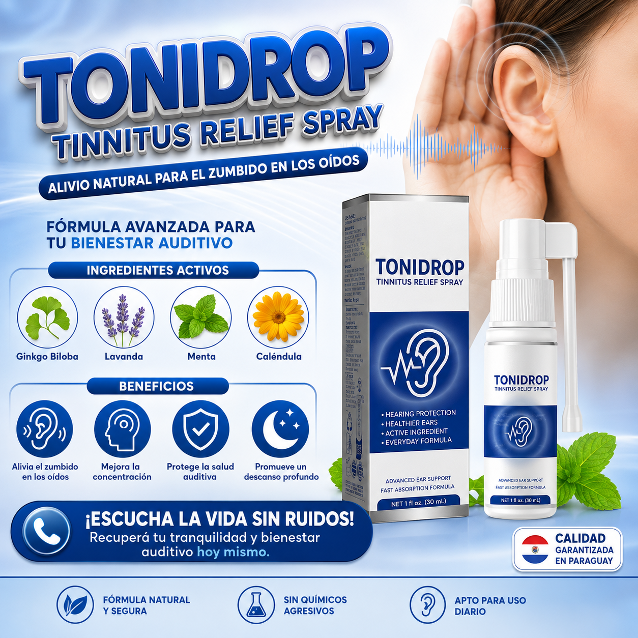 Tinnidrop Spray Limpiador De Oído