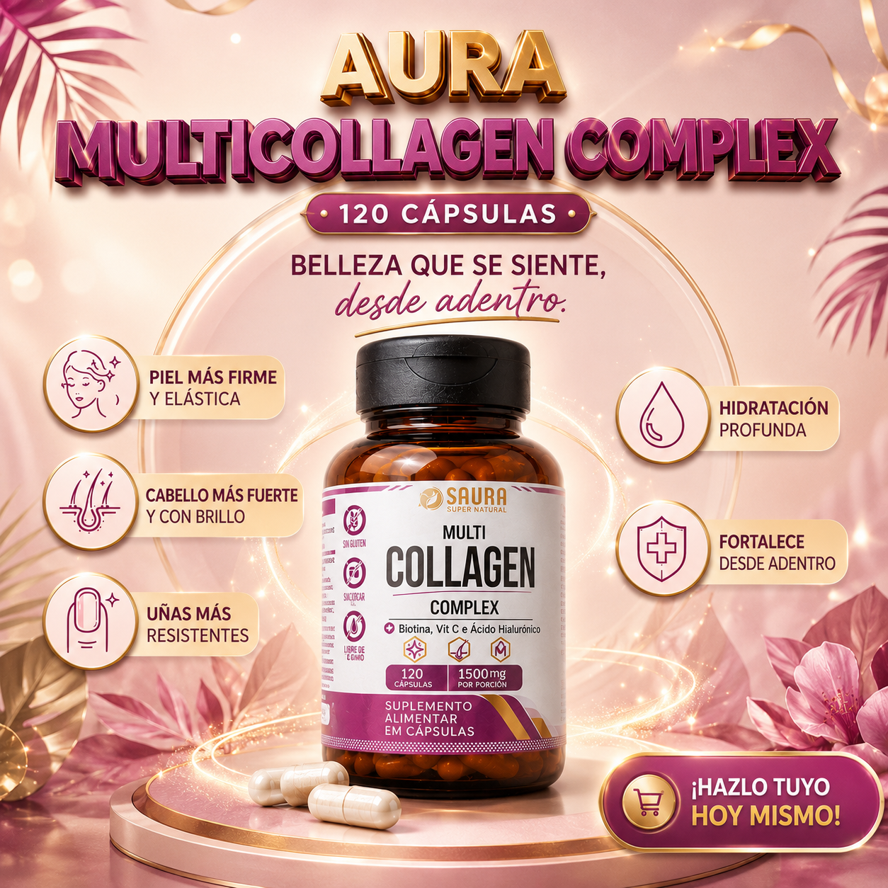 Aura Multicollagen Complex - 120 cáps