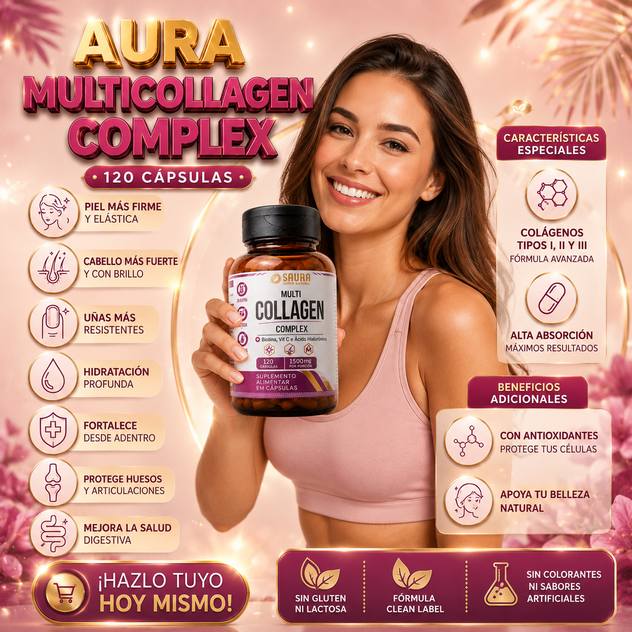 Aura Multicollagen Complex - 120 cáps